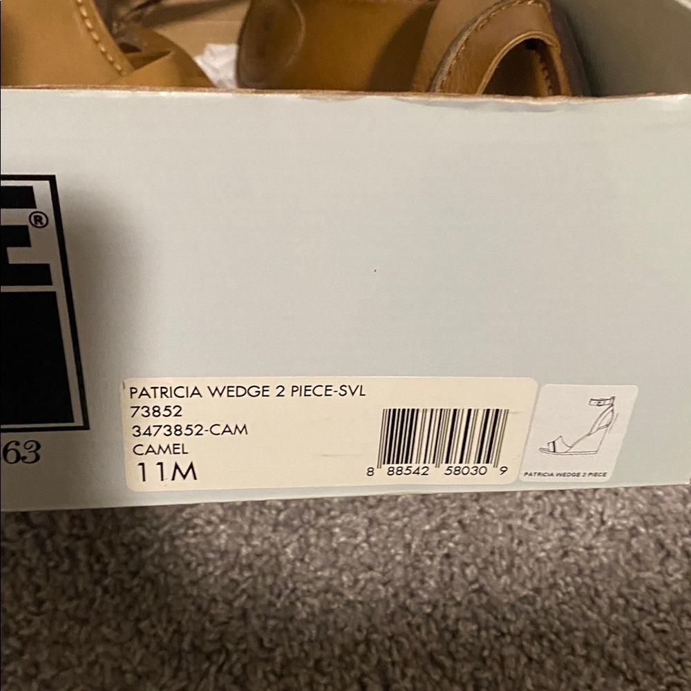 Frye Brown Strappy Wedge Sandals - Picture 2 of 5